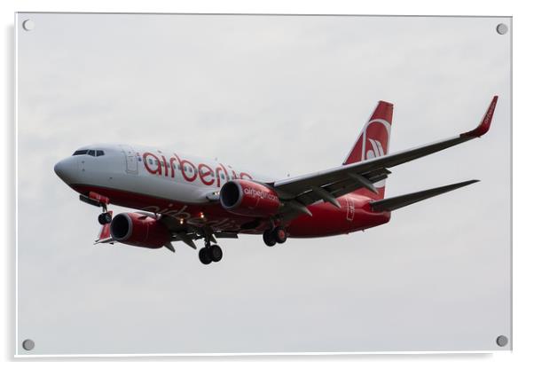 AirBerlin Boeing 737 Acrylic by David Pyatt