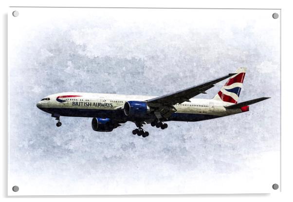 British Airways Boeing 777 Art Acrylic by David Pyatt