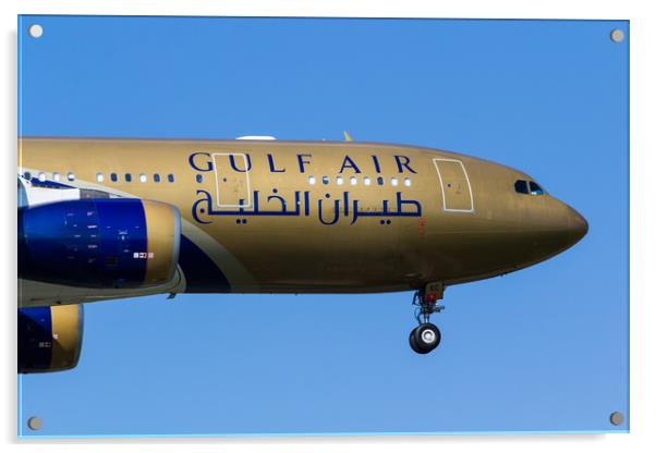 Gulf Air Airbus A330 Acrylic by David Pyatt