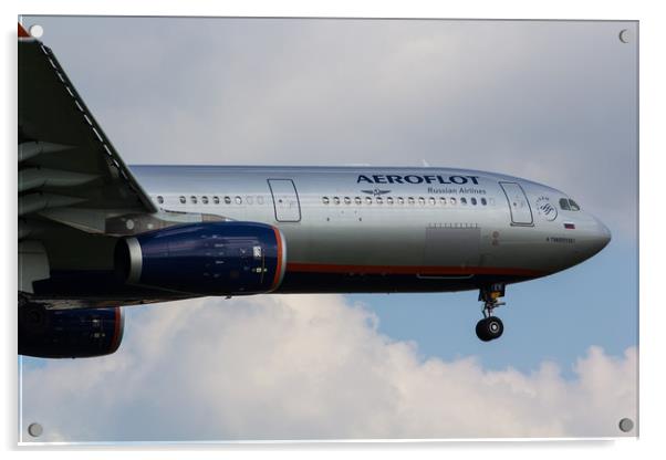 Aeroflot Airbus A330 Acrylic by David Pyatt