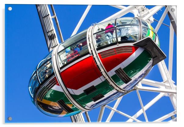 The London Eye South African Flag Acrylic by David Pyatt