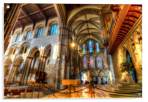 Rochester Cathedral Acrylic by David Pyatt