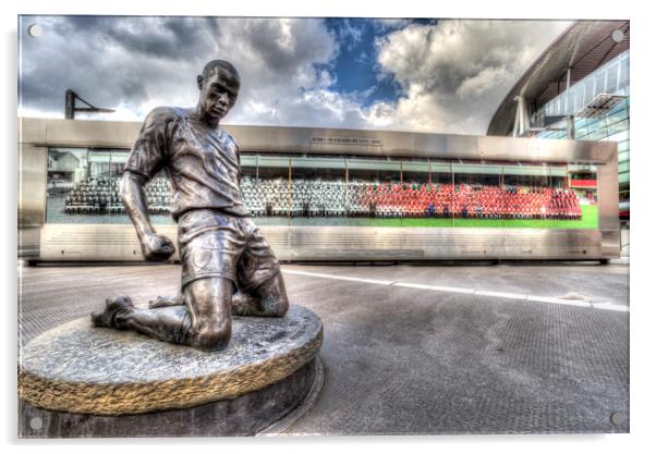 Thierry Henry Statue Emirates Stadium Acrylic by David Pyatt