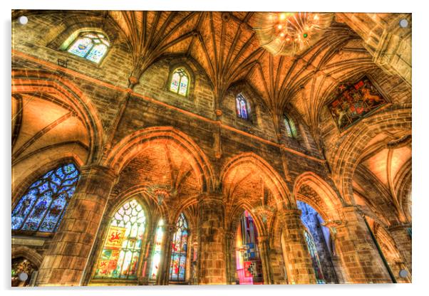 St Giles Cathedral Edinburgh Acrylic by David Pyatt