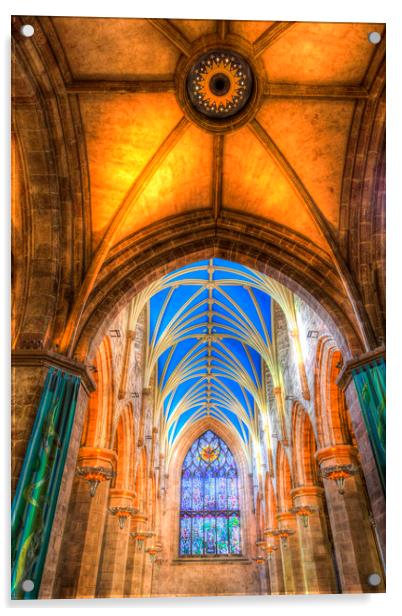 St Giles Cathedral Edinburgh Acrylic by David Pyatt