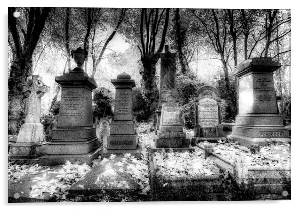 Highgate Cemetery London Acrylic by David Pyatt