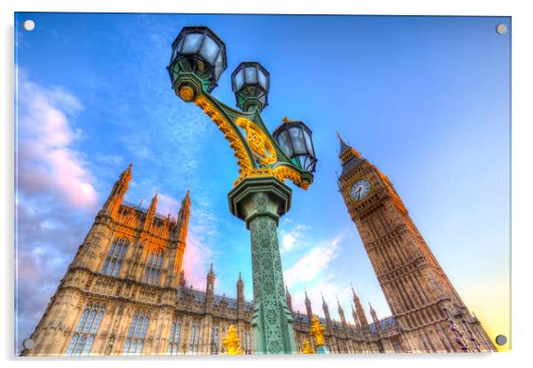 Houses Of Parliament London Acrylic by David Pyatt