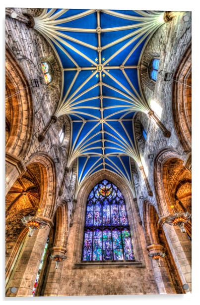 St Giles Edinburgh Cathedral Acrylic by David Pyatt