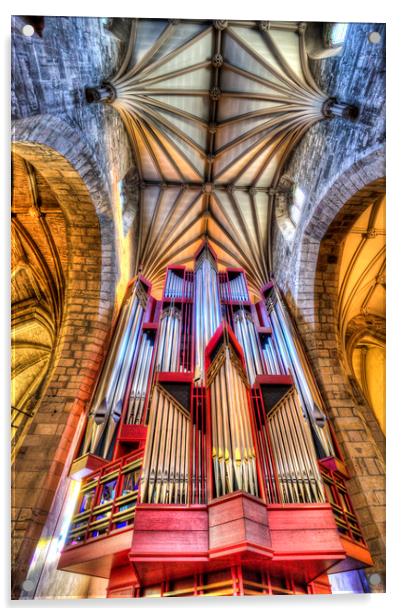 St Giles Edinburgh Cathedral Organ Acrylic by David Pyatt