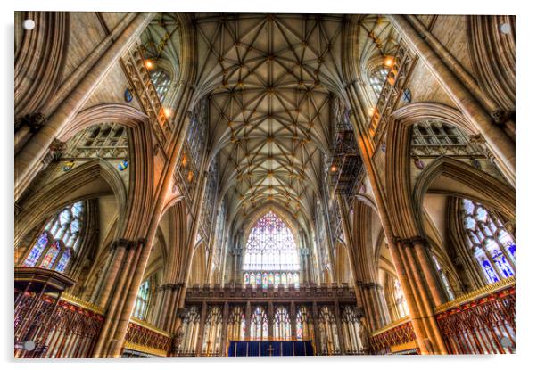 York Minster Cathedral Acrylic by David Pyatt