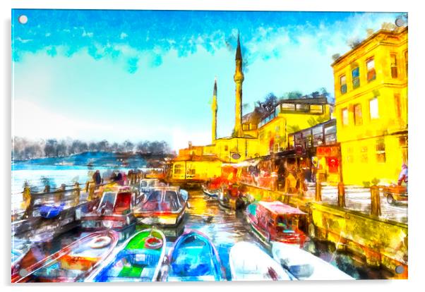 Istanbul Turkey Art Acrylic by David Pyatt