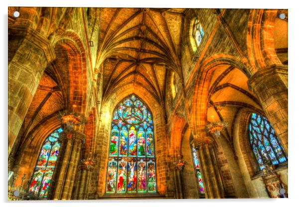 St Giles Cathedral Edinburgh Scotland Acrylic by David Pyatt