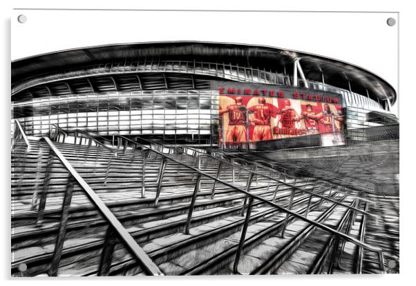 Emirates Stadium London Art Acrylic by David Pyatt