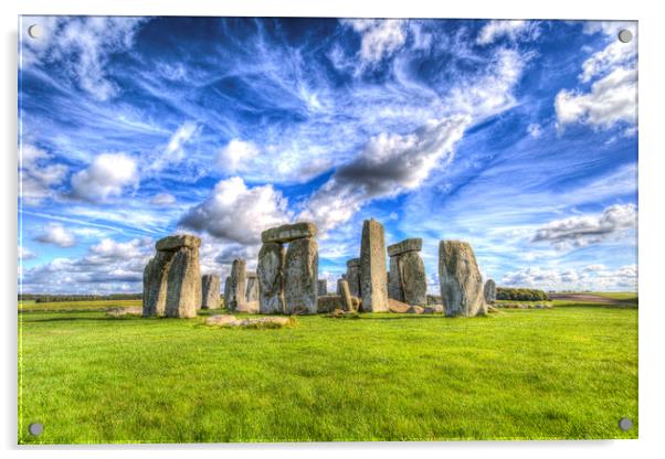Stonehenge Ancient Britain Acrylic by David Pyatt