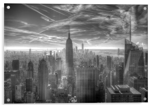 New York Skyline Acrylic by David Pyatt
