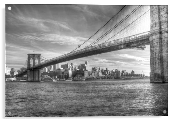 Brooklyn Bridge  Acrylic by David Pyatt