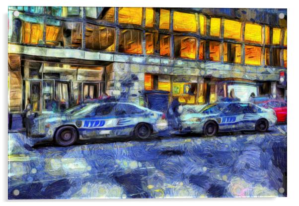 NYPD Art Acrylic by David Pyatt