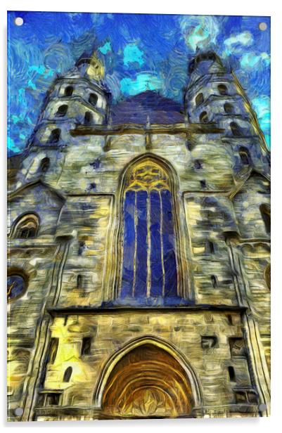 St Stephens Cathedral Vienna Van Goth Acrylic by David Pyatt