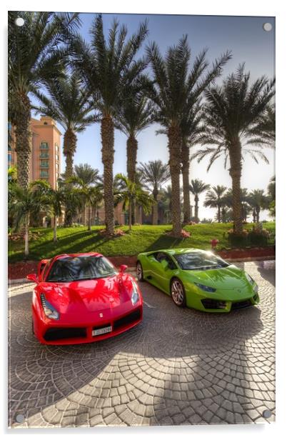 Dubai SuperCars Acrylic by David Pyatt