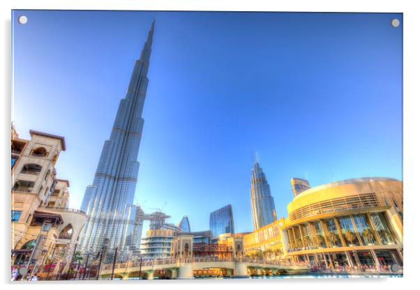 Burj Khalifa Dubai Acrylic by David Pyatt