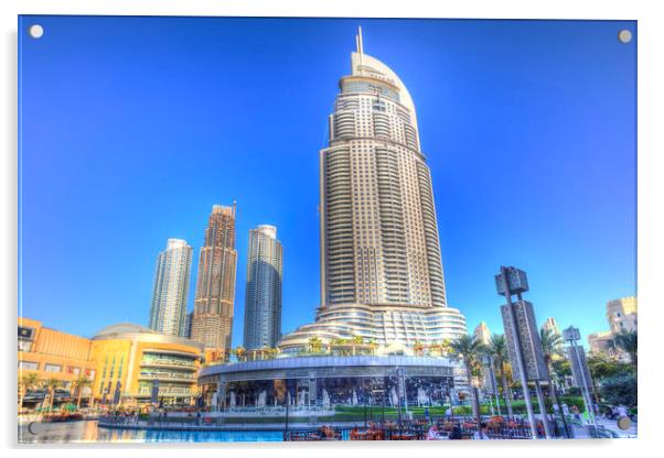 Dubai Architecture Acrylic by David Pyatt