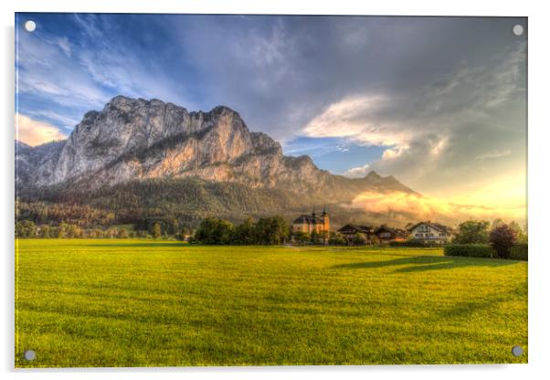 Saint Lorenz Austrian Alps Acrylic by David Pyatt