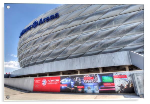 Bayern Munich Stadium  Acrylic by David Pyatt
