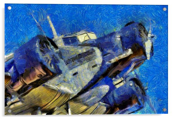 Junkers Ju 52 Van Gogh Acrylic by David Pyatt