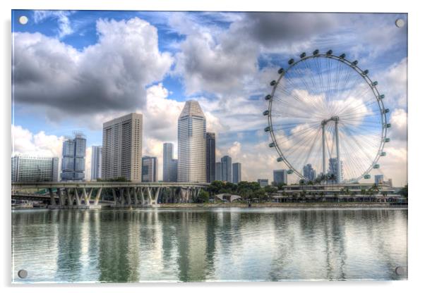 Singapore Flyer Ferris wheel Acrylic by David Pyatt