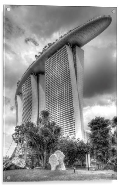 Marina Bay Sands Hotel Acrylic by David Pyatt