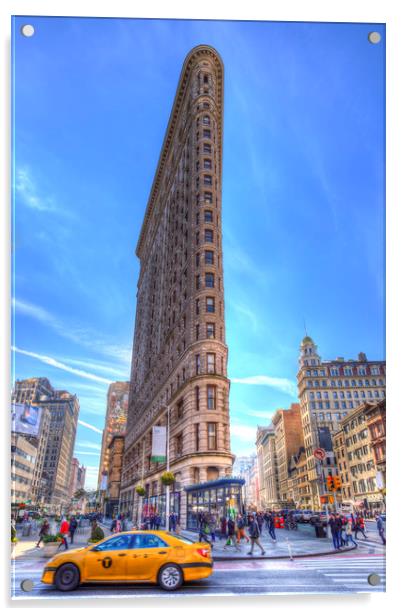 Flatiron Building Manhattan  Acrylic by David Pyatt