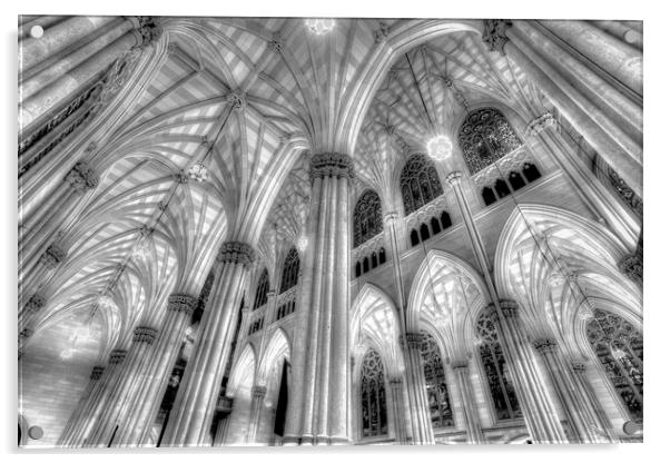 St Patrick's Cathedral New York Acrylic by David Pyatt