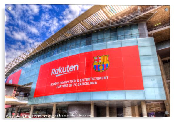 Nou Camp Stadium Barcelona  Acrylic by David Pyatt