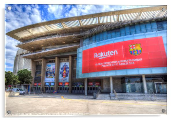 Nou Camp Stadium Acrylic by David Pyatt