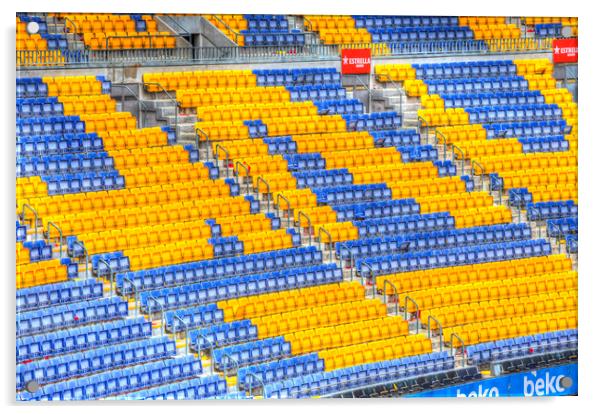 Nou Camp Stadium Seating  Acrylic by David Pyatt