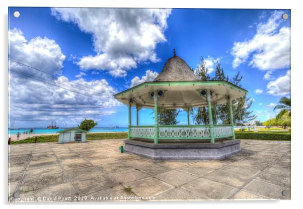 Bandstand Barbados Acrylic by David Pyatt