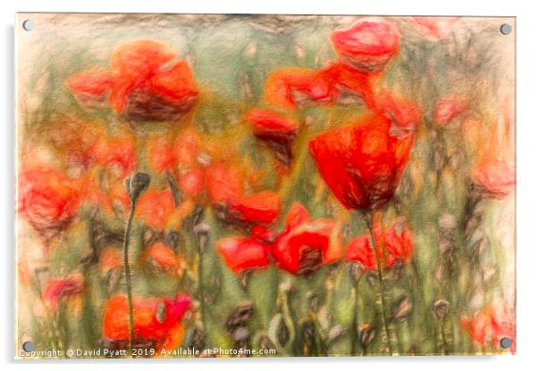  Poppy's Pastel Art Acrylic by David Pyatt