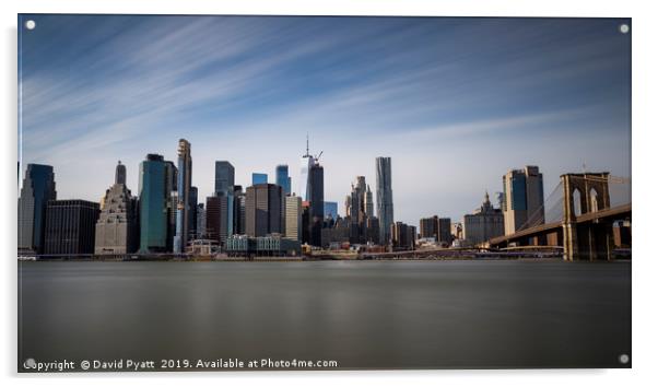 Panoramic Manhattan  Acrylic by David Pyatt
