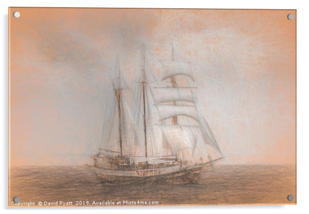 Sailing Ship da Vinci  Acrylic by David Pyatt