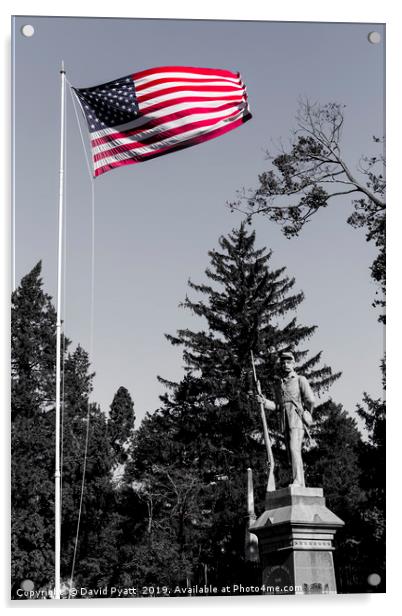 Civil War Monument New York Acrylic by David Pyatt