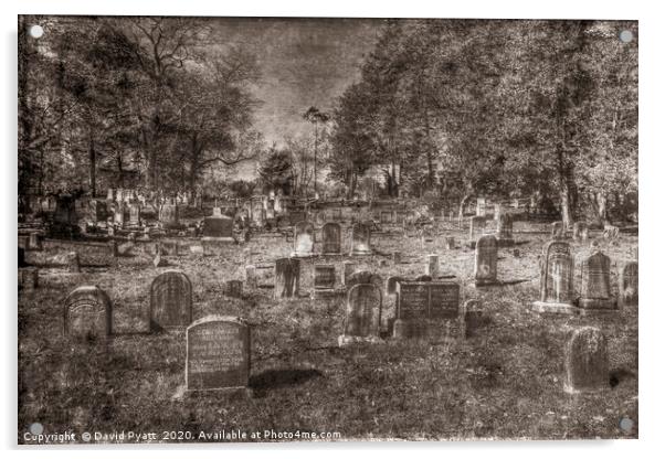 Sleepy Hollow Cemetery Vintage Acrylic by David Pyatt