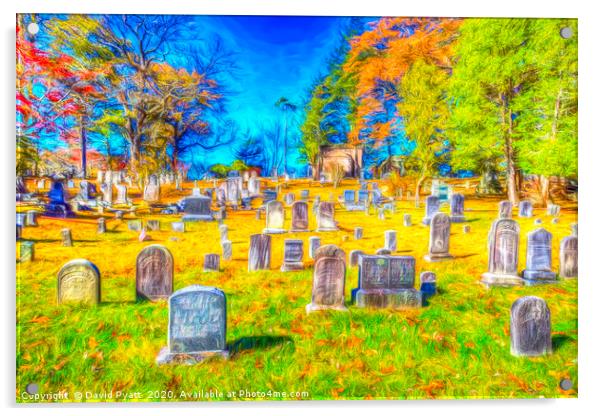 Sleepy Hollow Cemetery Art Acrylic by David Pyatt