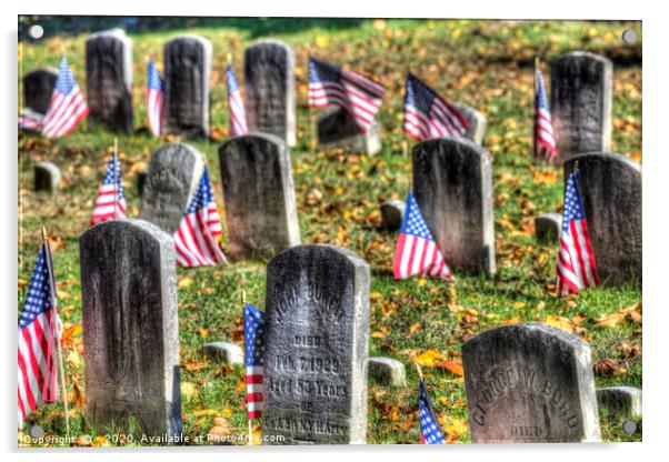 American Civil War Graves Acrylic by David Pyatt