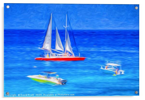 Barbados Summer Art Acrylic by David Pyatt