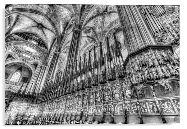 Choir Barcelona Cathedral  Acrylic by David Pyatt