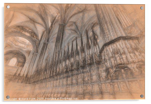 Barcelona Cathedral da Vinci Acrylic by David Pyatt