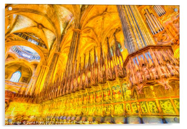 Barcelona Cathedral Art Acrylic by David Pyatt