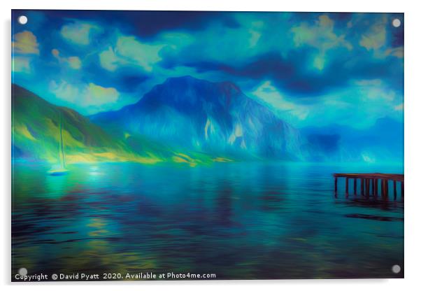 The Mystical Lake Acrylic by David Pyatt