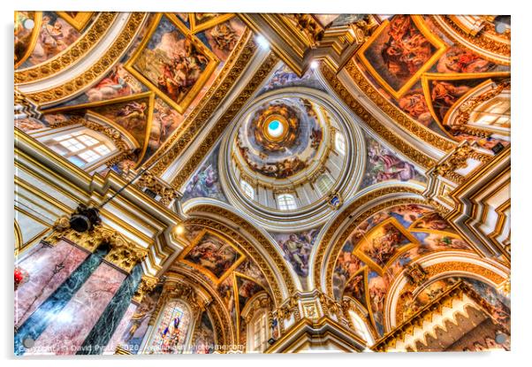 Mdina Cathedral Malta  Acrylic by David Pyatt