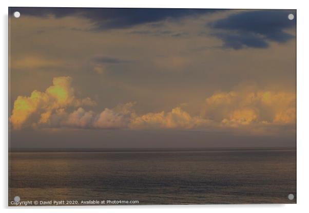 Storm Clouds Mediterranean Sea  Acrylic by David Pyatt